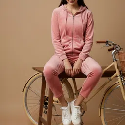 Wineberry Zip-Up Sweatshirt With Trousers Co-Ords image 4