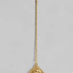 I Jewels Gold-Plated Kundan-Studded Maang Tika-picture-43