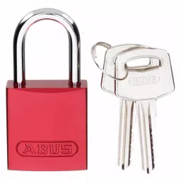 BRADY Lockout Padlock with 6 Keys Aluminum Red, 24UY62 image 2