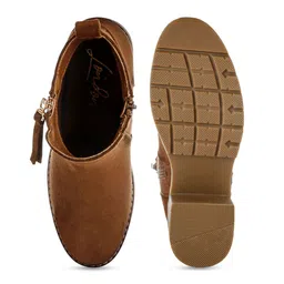 London Rag Women Block-Heeled Zipper Boots image 3