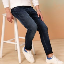 Mast & Harbour Men Straight Fit High-Rise Light Fade Stretchable Jeans-picture-16