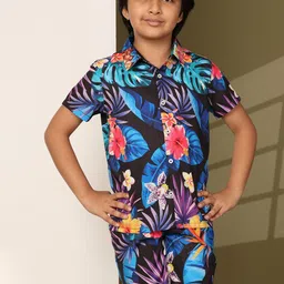 Enciger Printed Short Sleeves Shirt & Shorts Clothing Set-picture-11