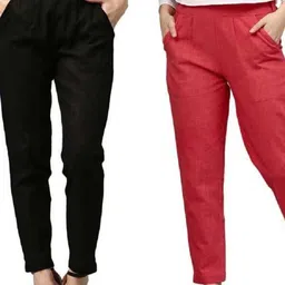 SVKETAIL Pack Of 2 Cotton Solid Women Trouser With 2 Pocket-picture-17