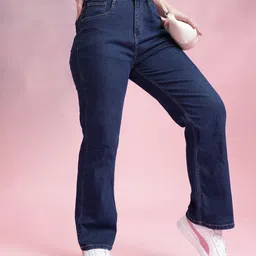 DressBerry Women Straight Fit Stretchable Jeans-image-6