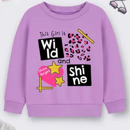 YK X Trampoline Girls Graphic Printed Round Neck Full Sleeves Pullover Sweatshirt-image-5