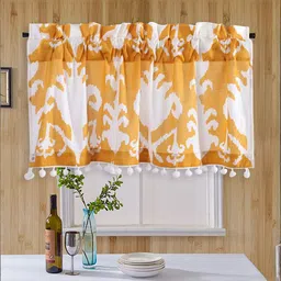 HANDICRAFT PALACE Yellow & Off White Ethnic Motifs Window-image-88