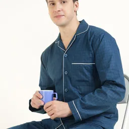 Hancock Pure Cotton Relaxed Fit Shirt With Pyjama-image-44