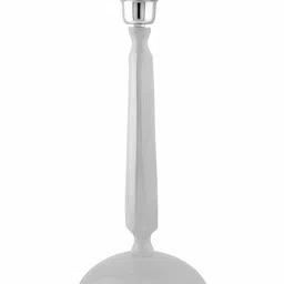 Homesake White & Blue Solid Cubist Handcrafted Table Lamp with Shade image 3