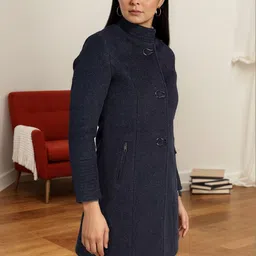 Chemistry Single-Breasted Stand Collar Overcoat image 5