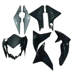 GENERIC Bike Fairing Kit Side Panels and Front Fairing Set for Hero Twister Black-picture-36