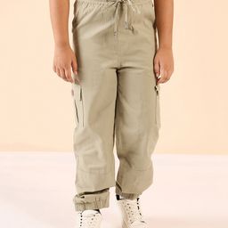 stylobug Stylo Bug Cotton Solid Cargo Pants - Beige-picture-27