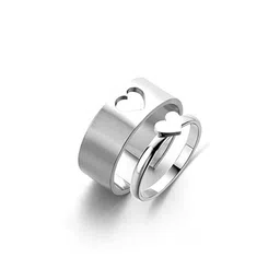 Teeragaj Set Of 2 Heart Adjustable Finger Rings-image-36