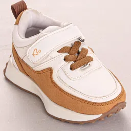 Babyoye Sneakers with Velcro Closure -Light Brown image 3