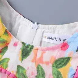 Mark & Mia Frill Sleeves Dress With Floral Print - Multicolor image 3