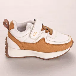 Babyoye Sneakers with Velcro Closure -Light Brown image 4
