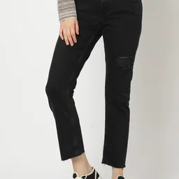 GAP Women Mid-Rise Slim Fit Low Distress Stretchable Jeans-image-59