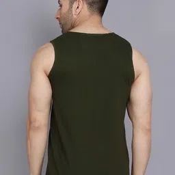 SLOWLORIS Men Pack Of 2 Printed Bio-Wash Combed Cotton Gym Vests image 4