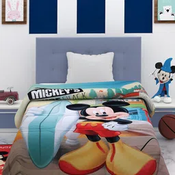 Disney Multicoloured Mickey Mouse Printed AC Room 300 GSM Single Bed Comforter image 2