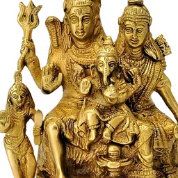 Navyaksh Gold-Toned Metal Siva Showpiece image 2