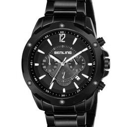 BENLING Men Dial & Stainless Steel Bracelet Style Straps Analogue Watch BL-1011-BLK-image-67