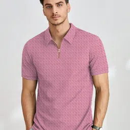 KAJARU Men Polo Collar Applique T-shirt-picture-18