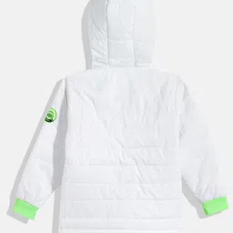 HERE&NOW Boys White Solid Padded Jacket image 3