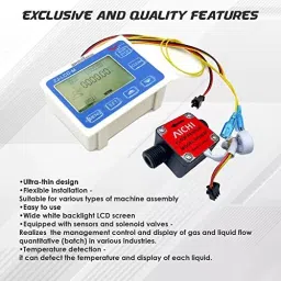 amiciSense Flow Meter Digital Display Quantitative Controller with G1/2 Sensor for Water, Oil And Other Liquids image 4
