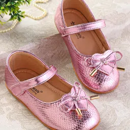 Cute Walk by Babyhug Ballerina with Velcro Closure & Bow Applique - Pink-picture-22