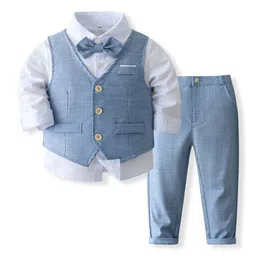 StyleCast x Revolte Boys Pure Cotton Shirt With Trouser & Waistcoat-picture-9
