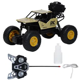 NIYAMAT Rechargeable Remote Control Rock Crawler Car with Mist Smoke | Monster Truck with Spray for Kids | RC High Speed Car 4x4 Off-Road Car Toy- Multicolor image 2