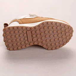 Babyoye Sneakers with Velcro Closure -Light Brown image 5