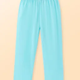 Babyhug Woven Full Sleeves Mirror Embroidered Kurta Pyjama Set with Sequins - Aqua image 5