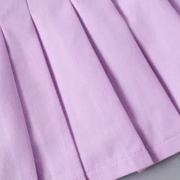 Mark & Mia Coton Solid Colour Skirtswith Pleated Design - Purple image 5
