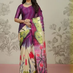 Anouk Rustic Kalamkari Silk Blend Dabu Saree-picture-21