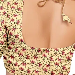 PARVOTSAV Yellow Polyester Saree image 4