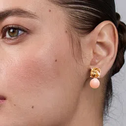 MINUTIAE Rose Gold-Plated Circular Drop Earrings image 3