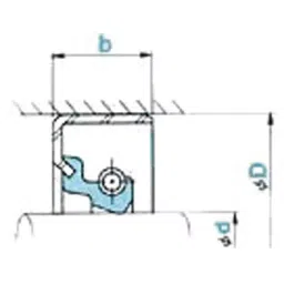 NOK φ28x48 mm SB2 Type Fluoro Rubber Oil Seal (Fuso), SB2 28 48 11 F image 2