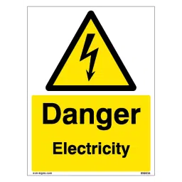 SUNSIGNS  Danger Electricity Signages Size 400x600 mm HP Print + Vinyl + Sun Board, SN0034-picture-44