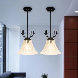 KINIS Transparent & Black Textured Quirky Ceiling Lamp image 2