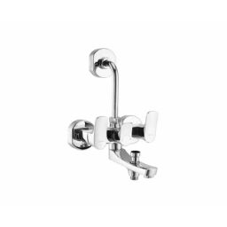 CERA Perla Quarter Turn Three Lever Wall Mount Wall Mixer with Bend Pipe, F1012403-picture-18