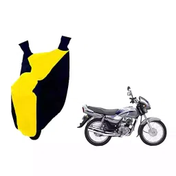 Auto Pearl Waterproof Two Wheeler Cover For TVS Victor Edge (Yellow & Blue)-image-17