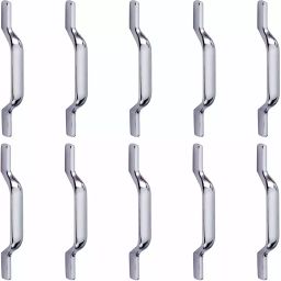 Atom Zinc Silver Glossy Finish Cabinet/Drawer Handle, CH-ZN-207-CP-04-110 (Pack of 10)-picture-2