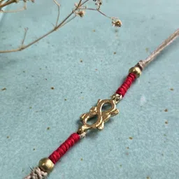 Studio Anviksha wooden beads Jute Thread Rakhi image 3