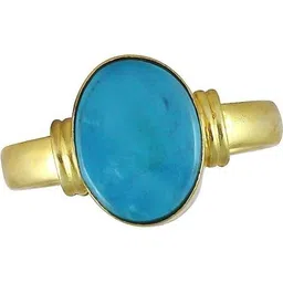 GenZcomplex Gold-Plated Brass Turquoise Finger Ring-picture-41