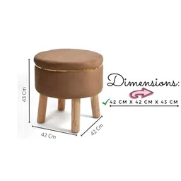 Shadowkart Set Of 2 Brown Pouffes Sitting Ottomans image 5