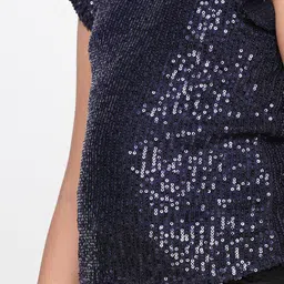 AND Girls Navy Blue Embellished Top image 4