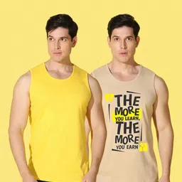 WOOSTRO Men Typography 2 Printed Cut Outs Slim Fit T-shirt image 2
