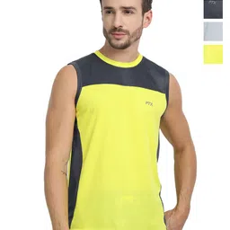 FTX Men Pack of 4 Dri-FIT Colourblocked Round Neck T-shirts image 1