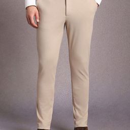Louis Philippe Men Solid Slim Fit Mid-Rise Flat-Front Formal Trousers-picture-16
