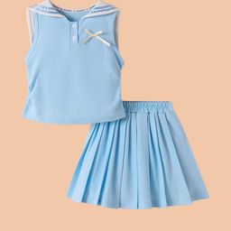 hopscotch 2-Pc Sailor Bow Applique Blouse & Skirt-picture-28